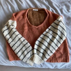 Madewell Balloon-Sleeve Colorblock Pullover (M)